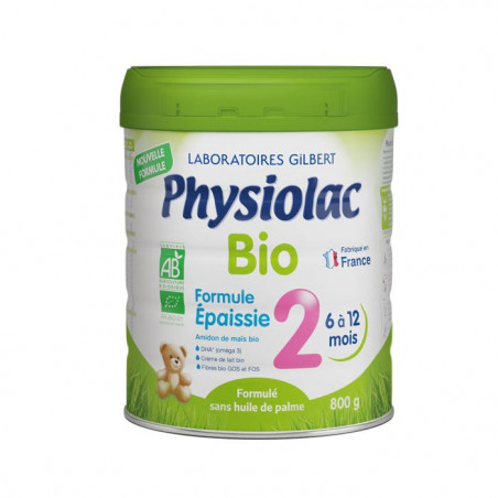 Physiolac Bio formule épaisse 6 à 12 mois 800g