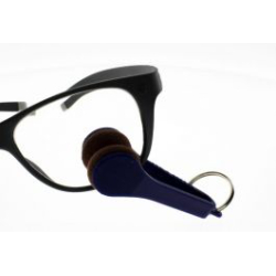 Pince Micro-fibre VISIO CLEAN BLEU pour nettoyer facilement  les verres de vos lunettes